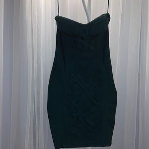 Akira bandage emerald dress